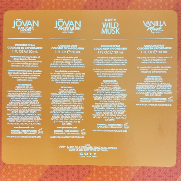 COTY Jovan Musk for Women Cologne Spray Gift Set 4 Pieces NEW 1oz30ml each - Picture 4 of 4